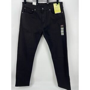 Levis Jeans Mens 36x34 Black 502 Taper Performance Flex Stretch Denim Casual
